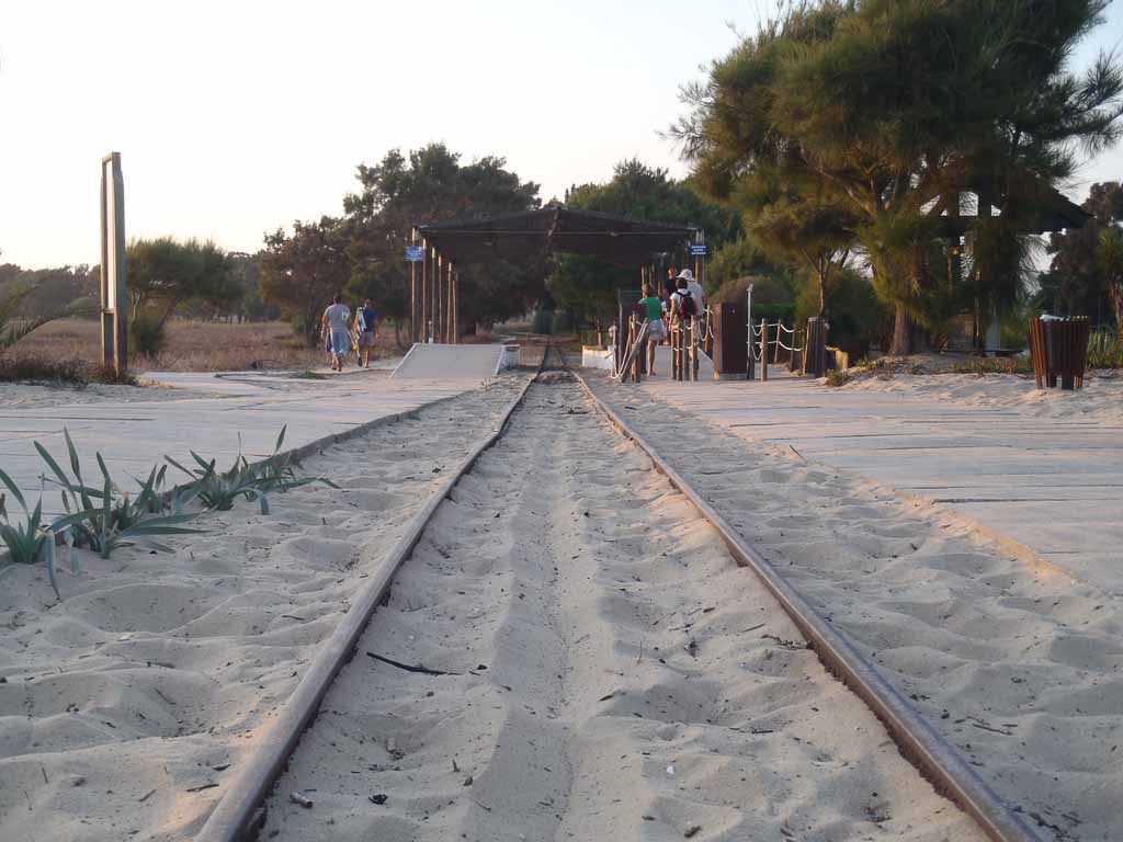 Gleisanlage zum Praia do Baril in Portugal Algarve